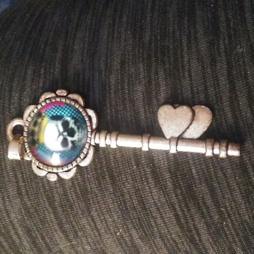Skull\key charm